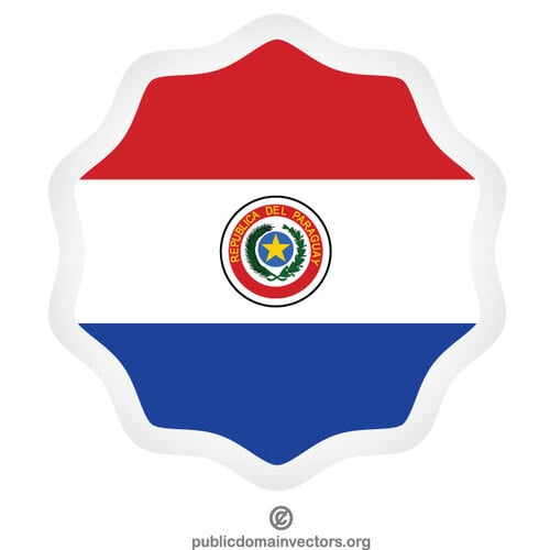 باراغواي العلم الوطني ملصقا