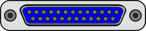 Parallell DB25 datamaskinen plug vector illustrasjon