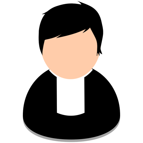 Пастор аватар векторное изображение