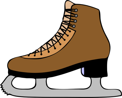Gráficos vectoriales de bota de patinaje artístico sobre hielo
