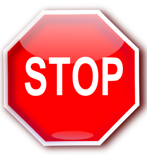 Červená STOP znamení grafický vektorový obrázek