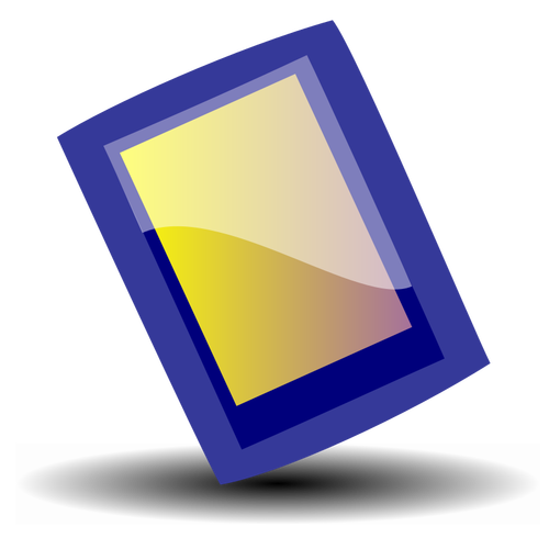 Desenho de PDA inclinado azul