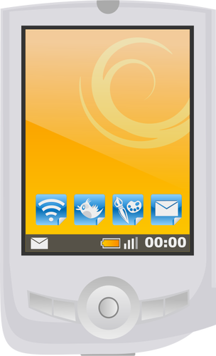 Moderne PDA mit apps-Vektor-Bild