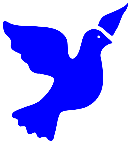 Vliegende duif silhouet vectorafbeeldingen