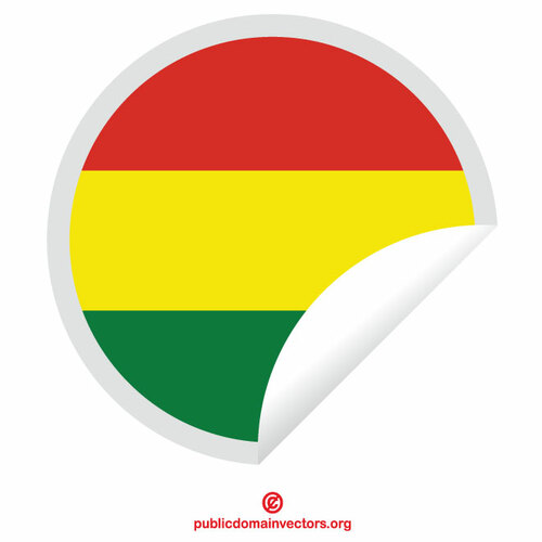 Autocollant bolivien de drapeau