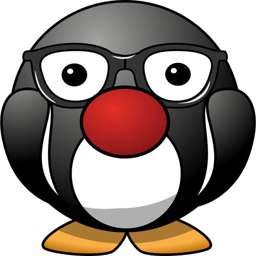 Grueso pingüino mascota vector de la imagen