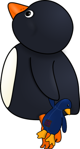 Vector de bebé pingüino