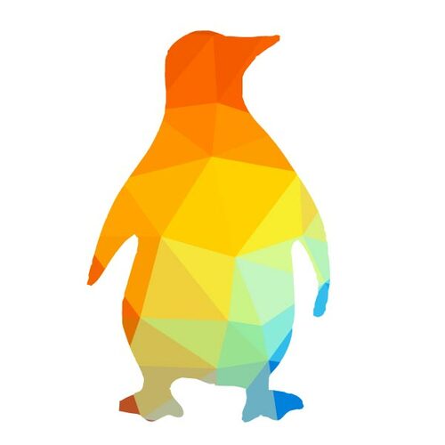 Pinguïn kleur silhouet