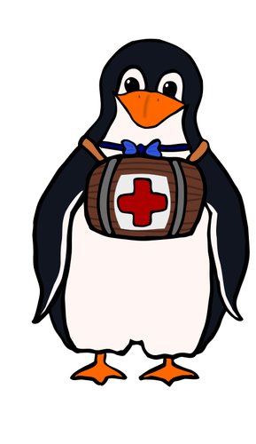 Grafika wektorowa pingwina