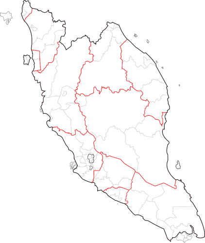 Карта полуострова Малайзия