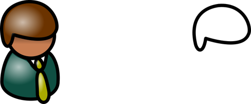 رسم متجه من رمز ملف تعريف المستخدم الأخضر والبني اللامع