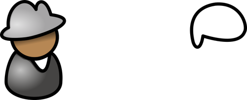 Vector afbeelding van grijze tinten kerel gebruiker pictogram