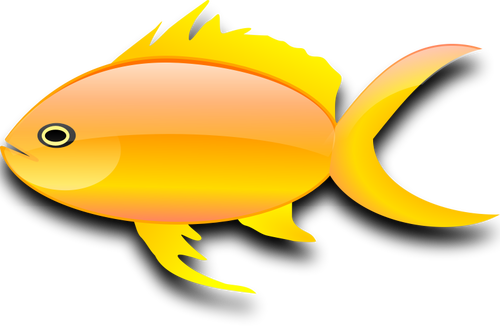 वेक्टर छवि चमकदार सोने की मछली की
