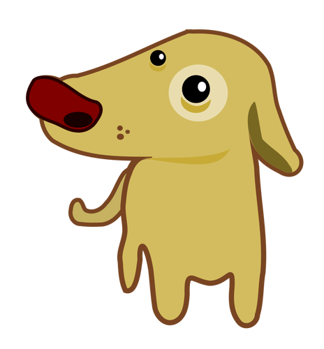 Imagen vectorial de dibujos animados de un perro