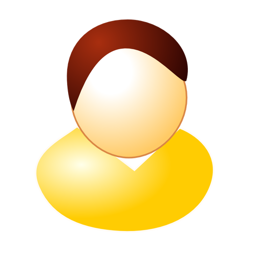 Žlutá uživatelský avatar vektorové grafiky