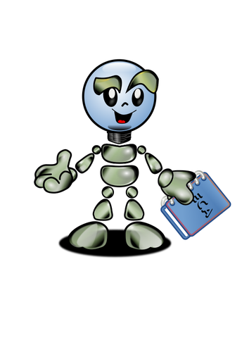 Cartoon robot figur