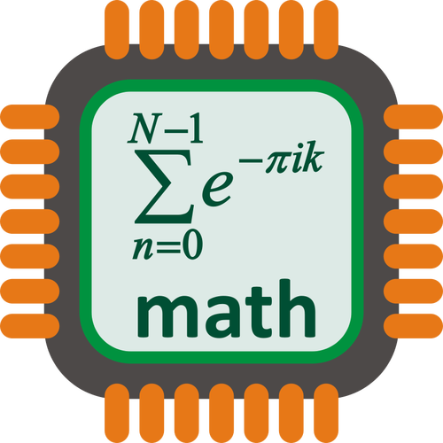 Wiskunde processor vector afbeelding