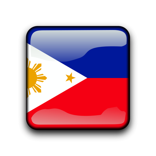 Pulsante di bandiera vettoriale Filippine