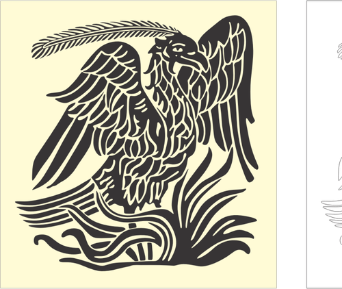 Phoenix oiseau modèle vector clip art