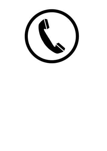 رسم توضيحي متجه لعلامة الهاتف