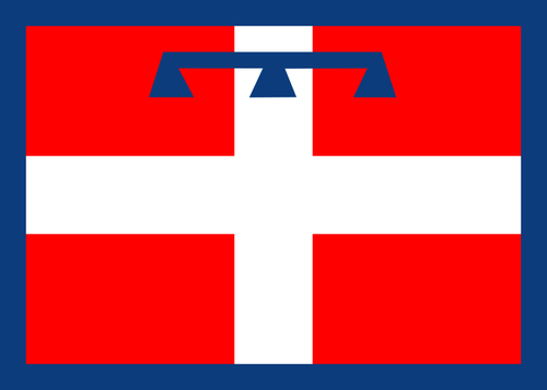 Illustrazione di vettore della bandiera della regione Piemonte