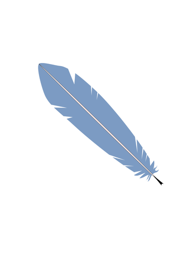 Vektor-Bild der blassen blauen Feder