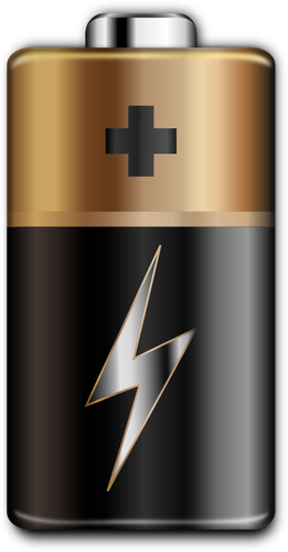 Clip-art de marrom e preta bateria