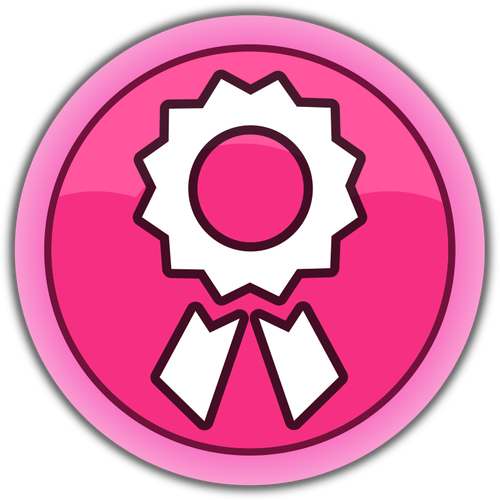 ピンクの報酬ボタン