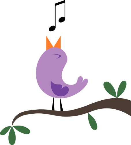 Fericit ciripit violet pasăre grafică vectorială