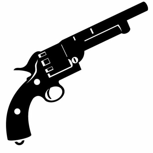 Art de silhouette de Revolver