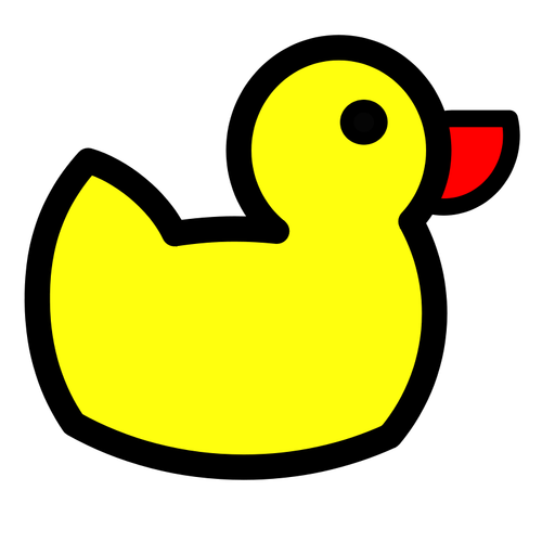Rubber duck vector illustraties