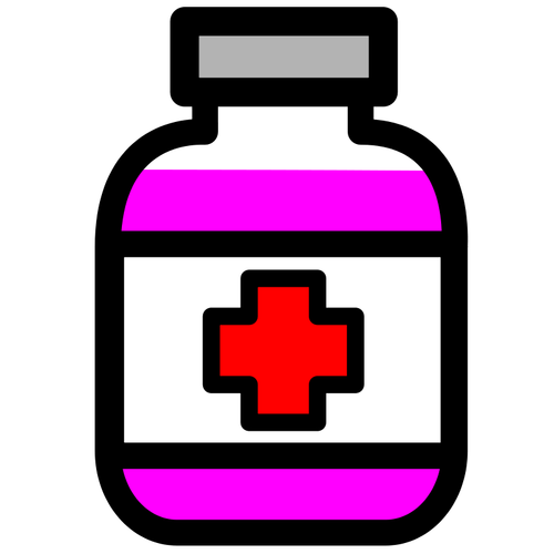 Medicine container vector image