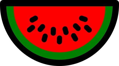 Watermeloen vruchten pictogram vectorillustratie