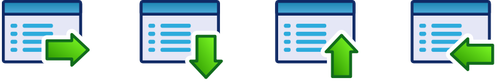 Groene menu vector icon set