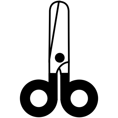 Grafika wektorowa zamknięte nożyczki