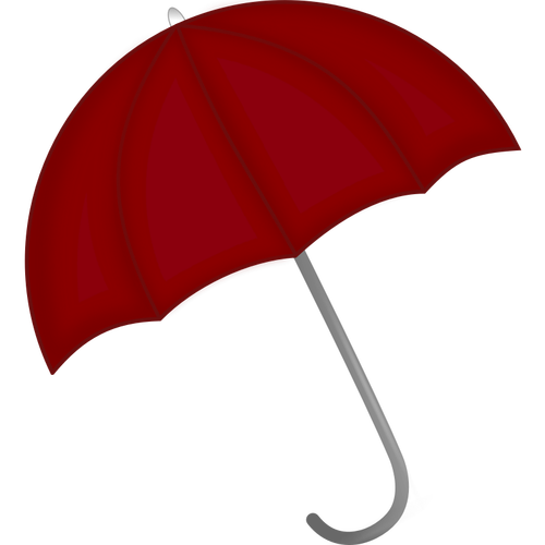 Tmavě červený deštník Vektor Klipart