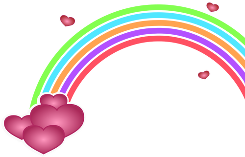 Valentine rainbow vektor image