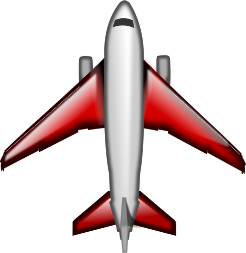 أحمر طائرة متجه