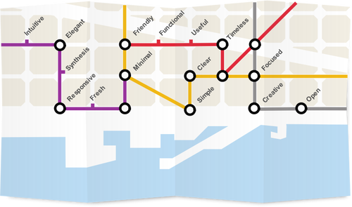 Icono de mapa de metro