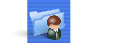 Obrázek ikony složky modré uživatele