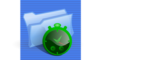 Arte di clip di sfondo blu cartella bug computer icona vettoriale