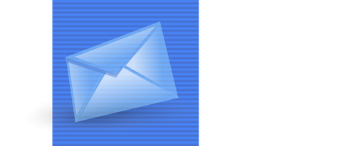 Niebieskim tle e-mail komputera ikona wektor rysunek