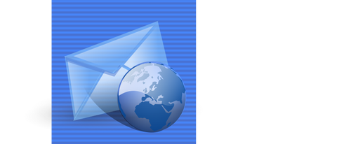 Fondo azul web correo electrónico icono vectorial infografía
