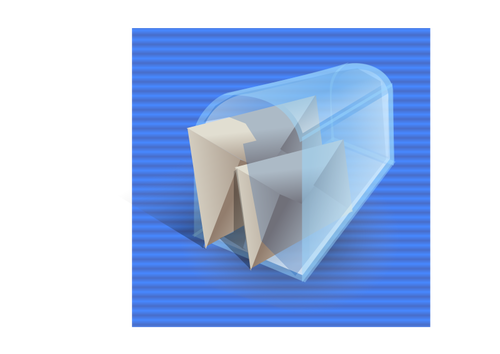 Niebieskim tle poczta pudło komputera ikona wektorowa