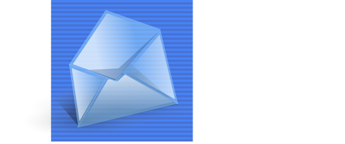 蓝色背景邮件计算机图标矢量剪贴画