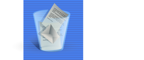 Fond bleu complet rubisg bin ordinateur icône illustration vectorielle