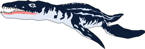 Vector clip art of pliosaurus
