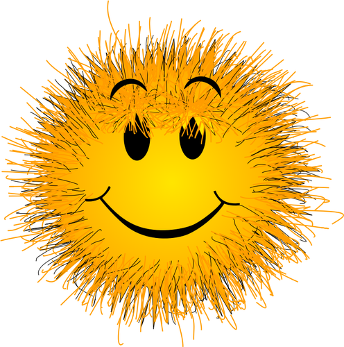 Fluffy smiley vector illustration