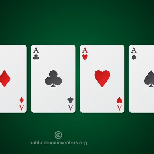 Poker-Asse-Vektor-Bild