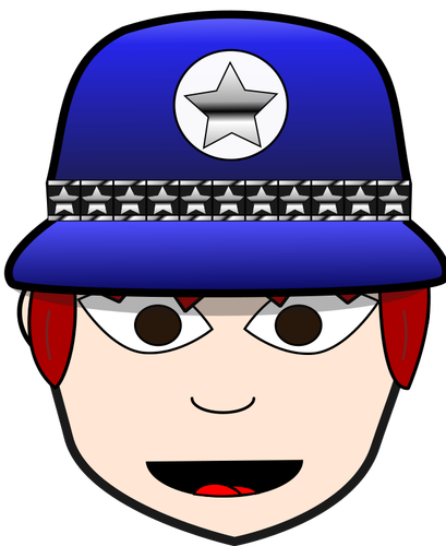 Polizei-Frauenkopf